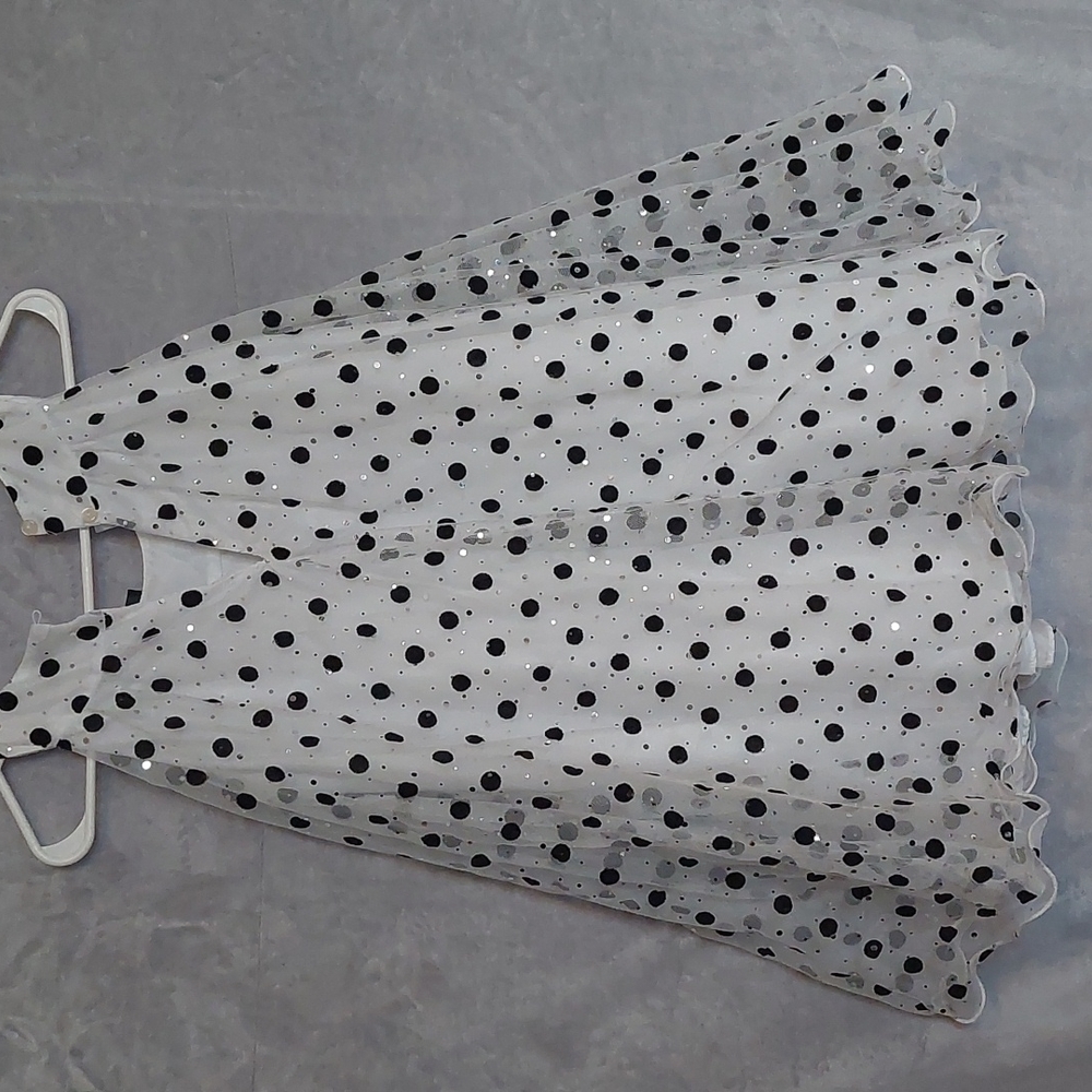Girl's polka dot dress with sparkling - Picture 2 of 3
